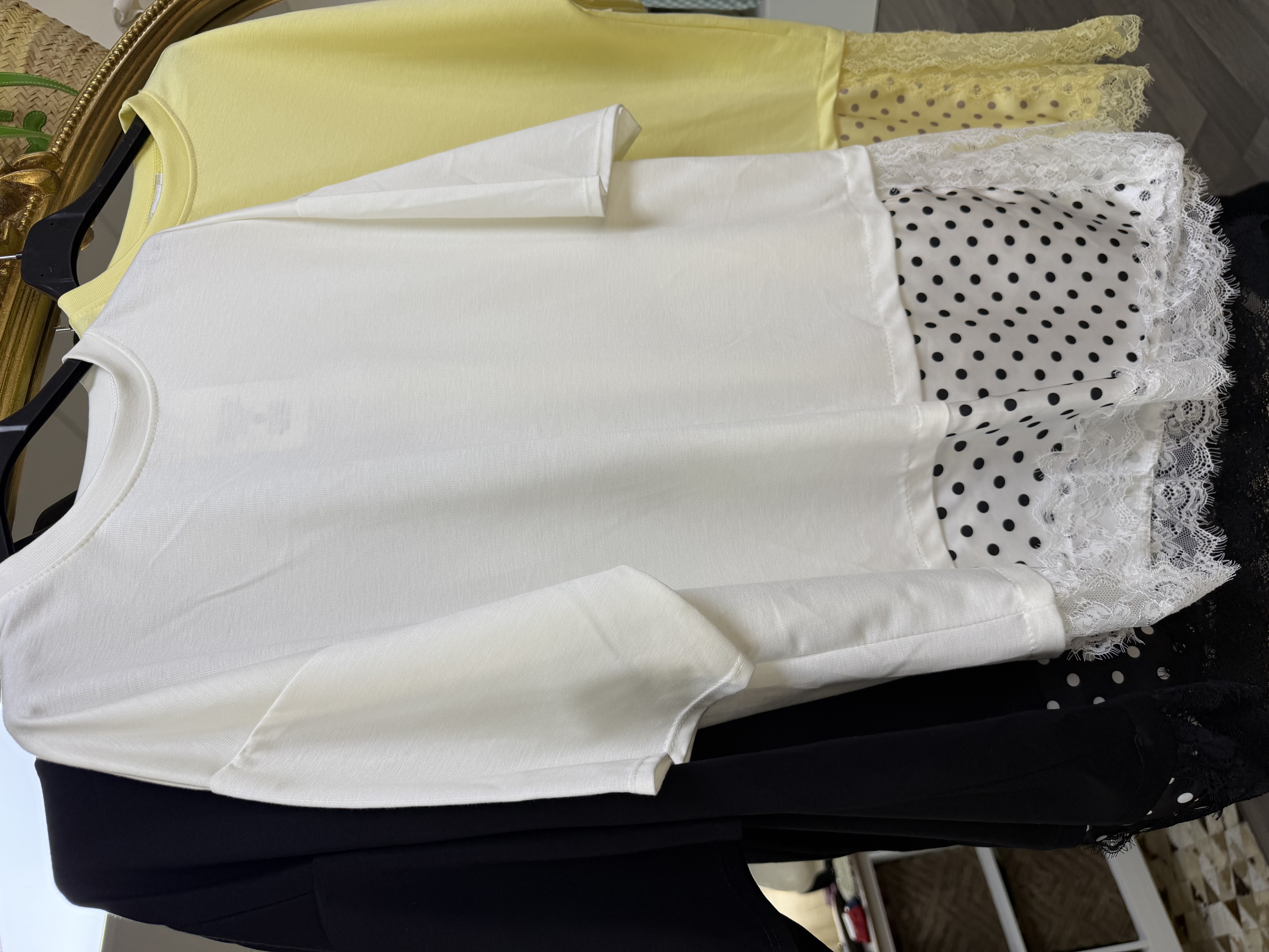 * T-shirt Dentelle & Pois